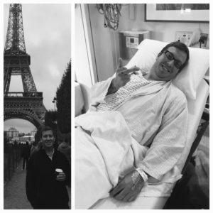 Trent Twaddle in Paris, France preparing for Isolated Limb Perfusion (ILP) with Tumor Necrosis Factor-Alpha (TNF-a), a cancer treatment that is not available in the United States.